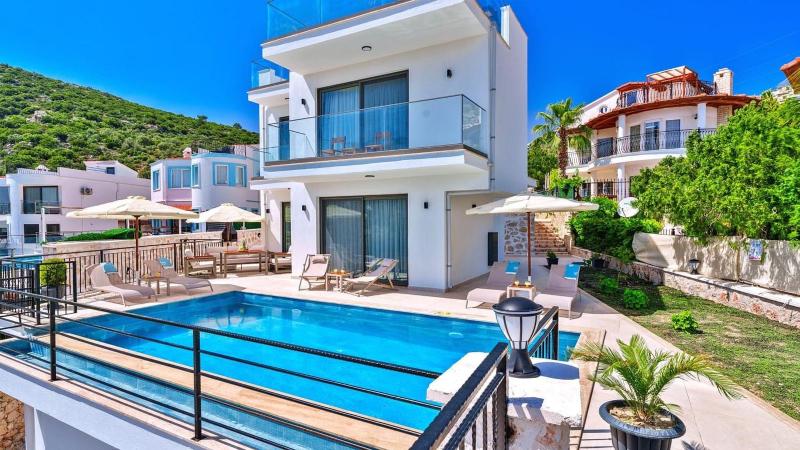 Kalkan 3 bedroom seaview villa with private pool hot tub - image 1