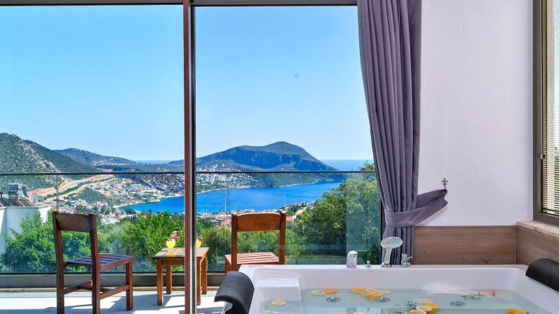 Kalkan 3 bedroom seaview villa with private pool hot tub - image 7