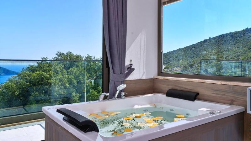 Kalkan 3 bedroom seaview villa with private pool hot tub - image 35