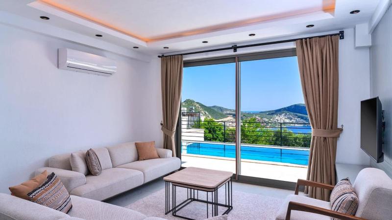Kalkan 3 bedroom seaview villa with private pool hot tub - image 28