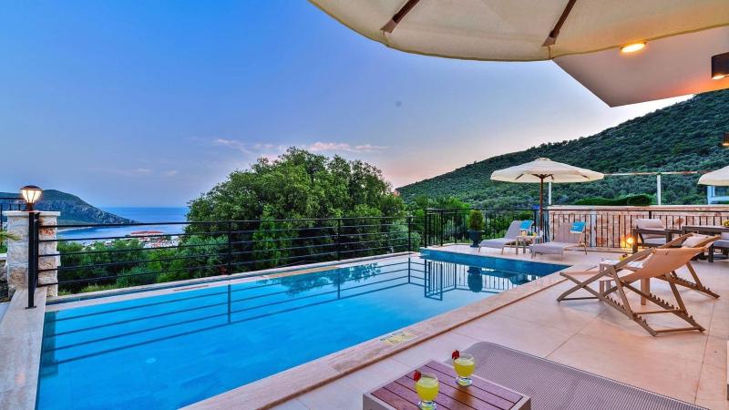 Kalkan 3 bedroom seaview villa with private pool hot tub - image 32