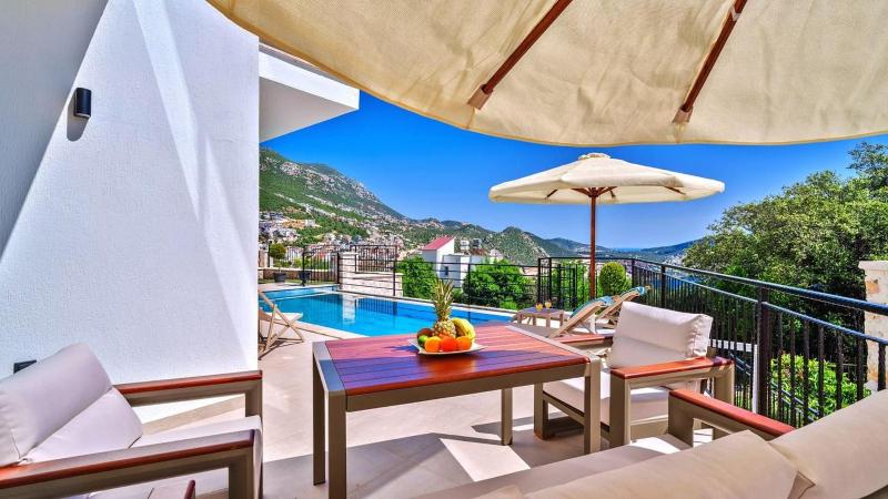 Kalkan 3 bedroom seaview villa with private pool hot tub - image 45