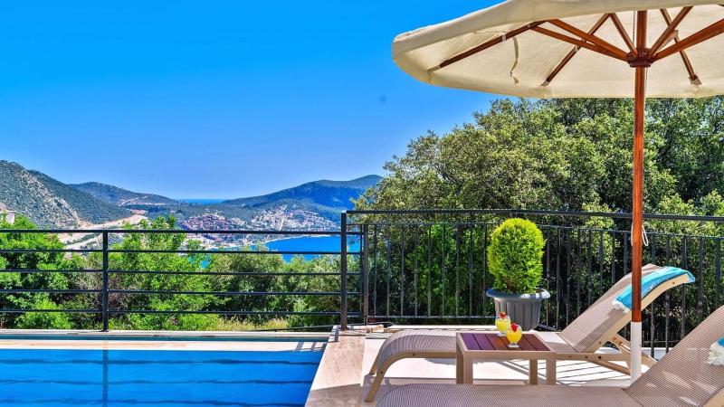 Kalkan 3 bedroom seaview villa with private pool hot tub - image 42