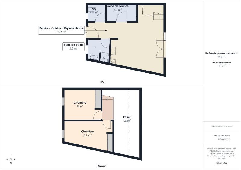 Maison pour 4 terrasse proche gare - image 11
