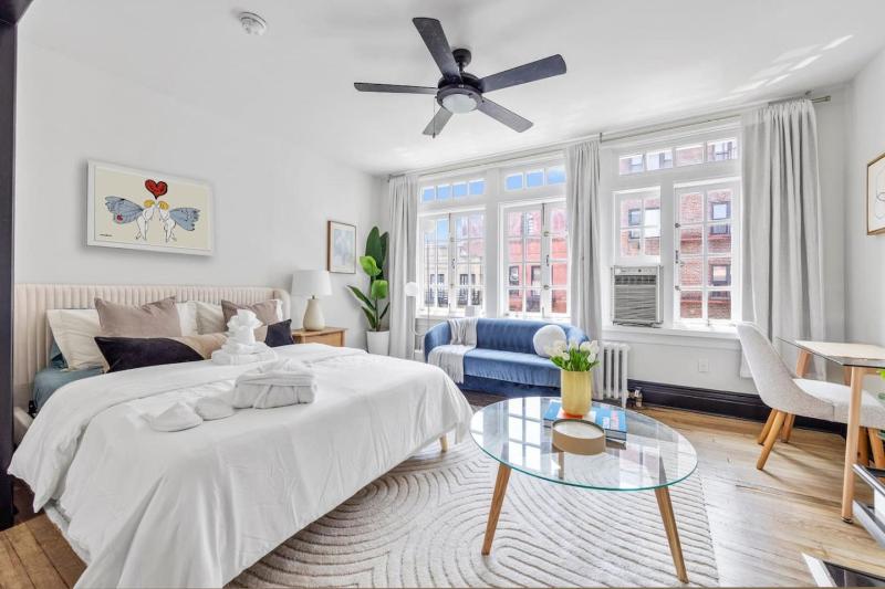 The West Village Penthouse Huge Windows Desk Skylights Cobblestone Street - image 4
