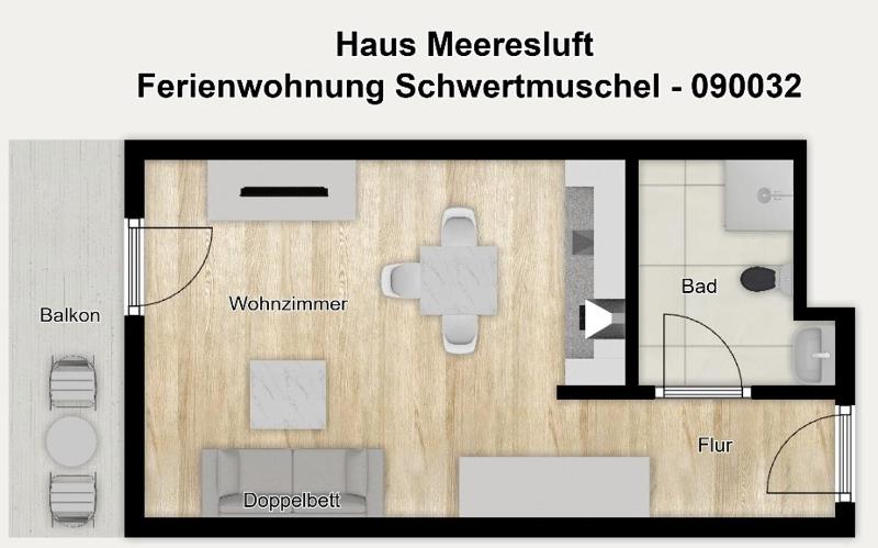 Haus Meeresluft Ferienwohnung Schwertmuschel - image 3