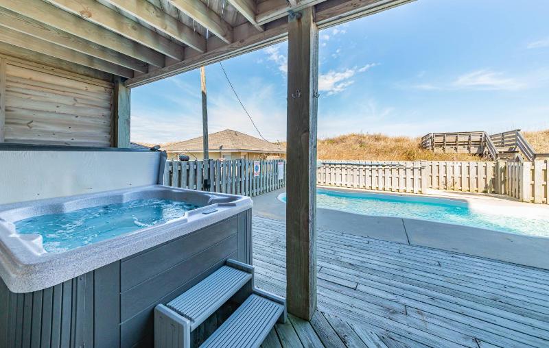 All is Well by the Sea - Oceanfront Pool Hot Tub Rec Room EV Charger Walk to Nags Head Pier - image 38