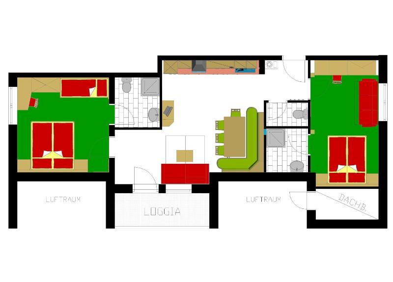 Deluxe Two-Bedroom Apartment with Terrace image 2