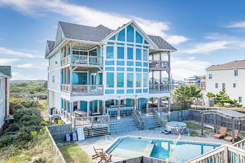 Outside-In - S Nags Head MP 18.5 Luxury Oceanfront Elevator Pool Cabana Home Theatre Pets OK - image 48