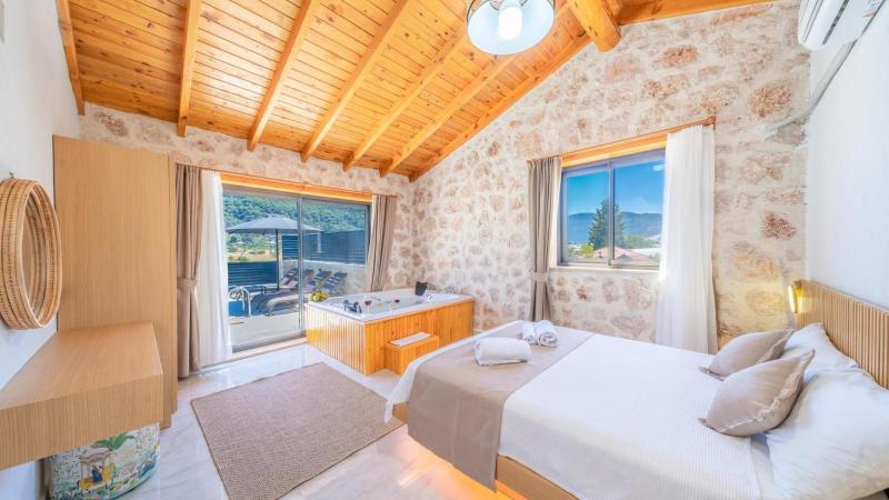Sarıbelen 2 bedroom villa with private pool hot tub - image 46