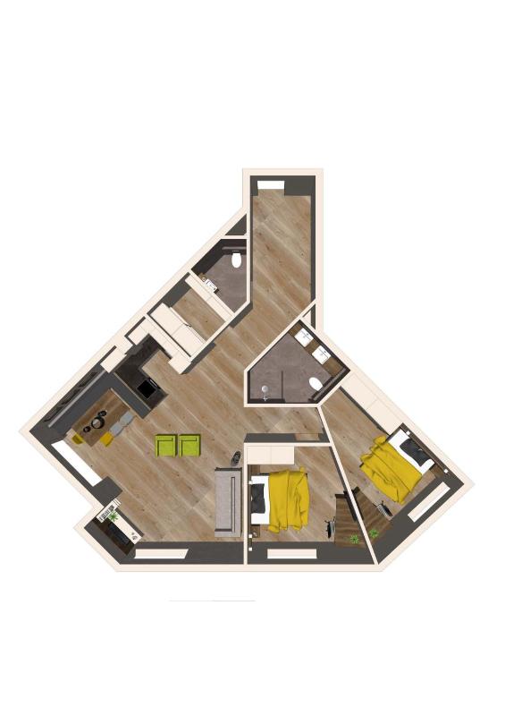 Two-Bedroom Apartment with Balcony (Zillertal Deluxe) image 2
