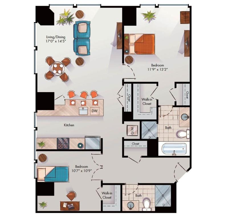2 Bedroom Fully Furnished Apartment in Downtown Washington - image 7