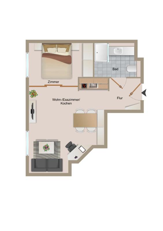 One-Bedroom Apartment image 3