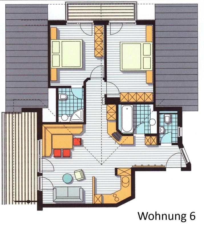Deluxe Two-Bedroom Apartment with Terrace and Balcony image 2