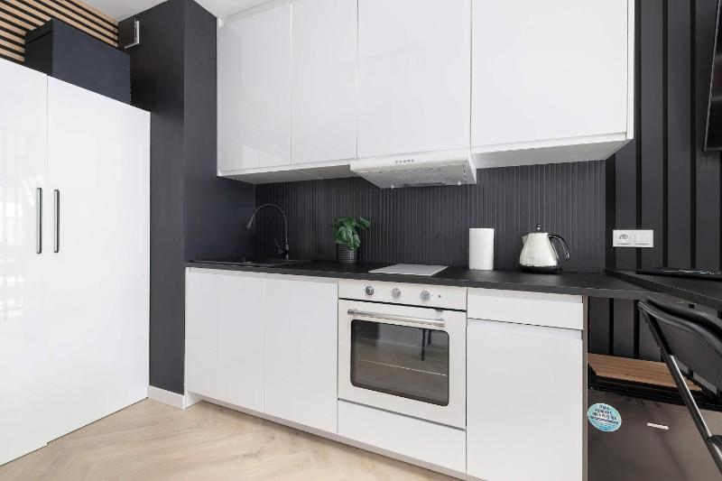 Black and Grey Studio for 2 People in Lublin Center by Noclegi Renters - image 7