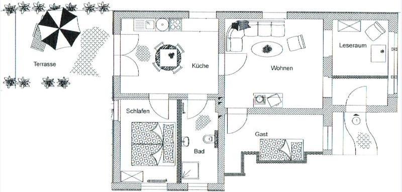 Küstenvilla stilvolle 3Zi FerienWhg mit Terrasse ruhig zentral strandnah 600m - image 5