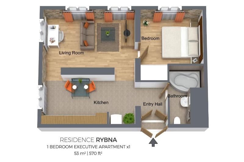 Executive One-Bedroom Apartment image 1
