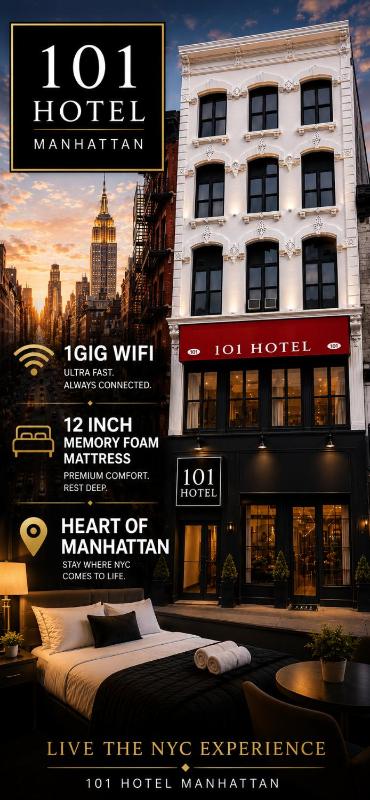 101 HOTEL MANHATTAN - Little Italy SOHO NOHO LES East Village Chinatown - 1 GIG Internet 12Inch Mattress Hardsurface Floors - image 5