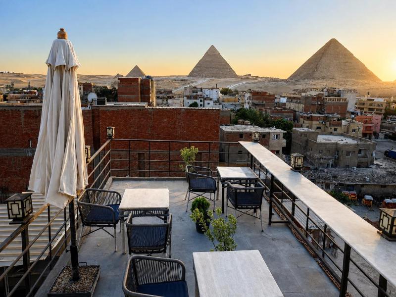 Amadeos Palace pyramids view - image 12