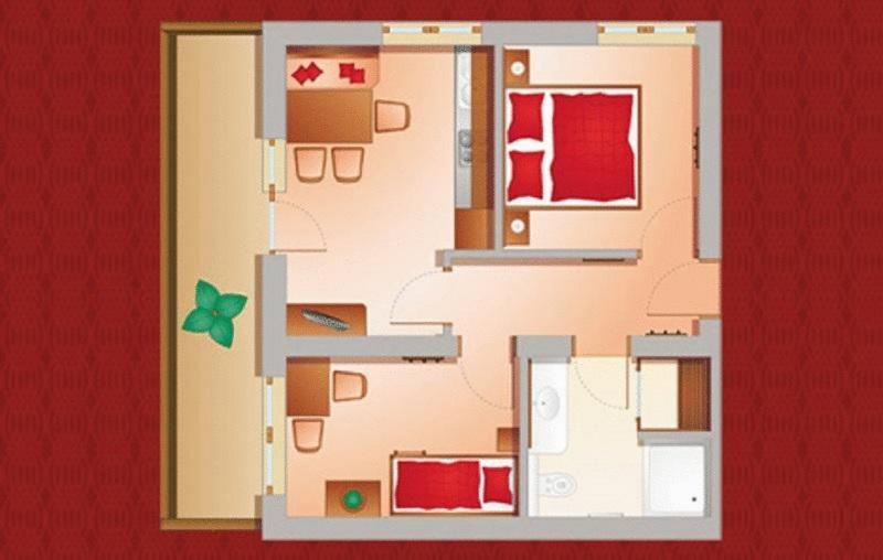 Standard Two-Bedroom Apartment with Mountain View image 2