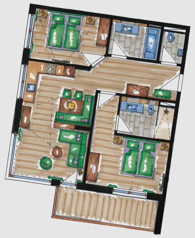 Superior Two-Bedroom Apartment with Balcony image 2