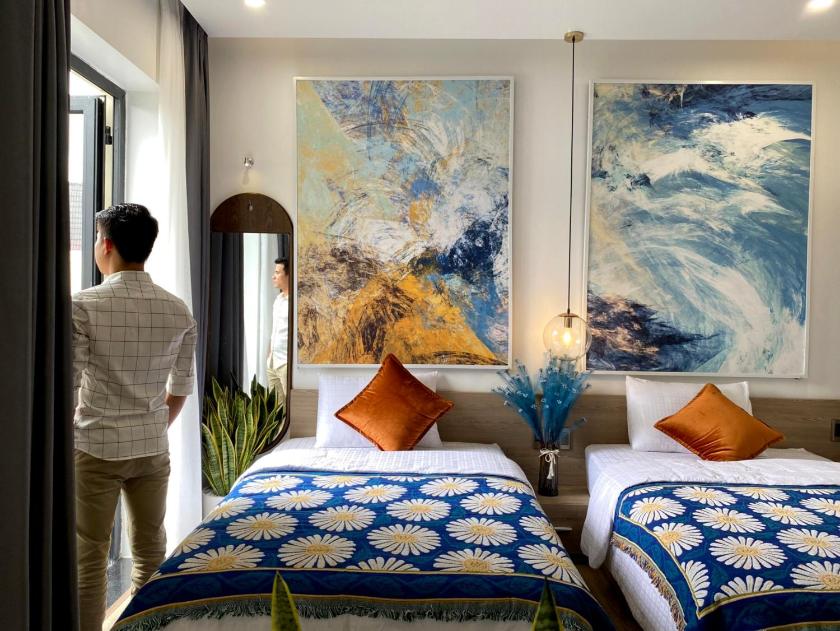 Phòng 2 giường đơn có ban công