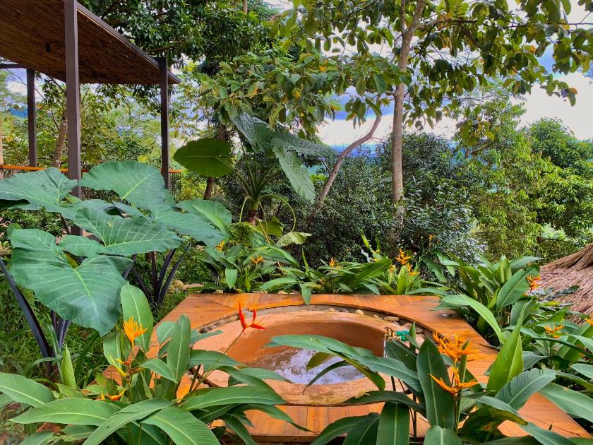 Phòng có giường cỡ King nhìn ra cảnh núi non