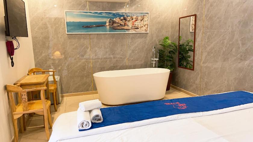 Phòng có giường cỡ King với Bồn tắm Spa