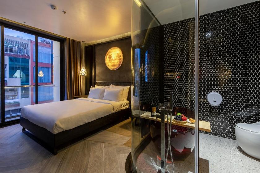 Phòng có giường cỡ King với Bồn tắm Spa