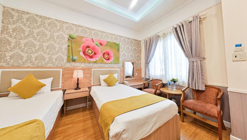 Phòng 2 Giường Đơn Nhìn Ra Khu Vườn