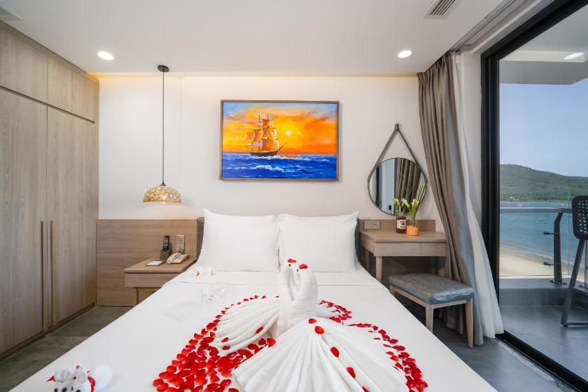 Phòng Deluxe Giường Đôi Với Ban Công và Tầm Nhìn Ra Biển