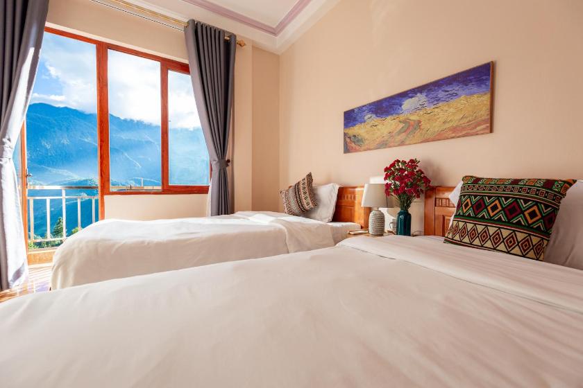 Phòng 2 giường đơn có ban công