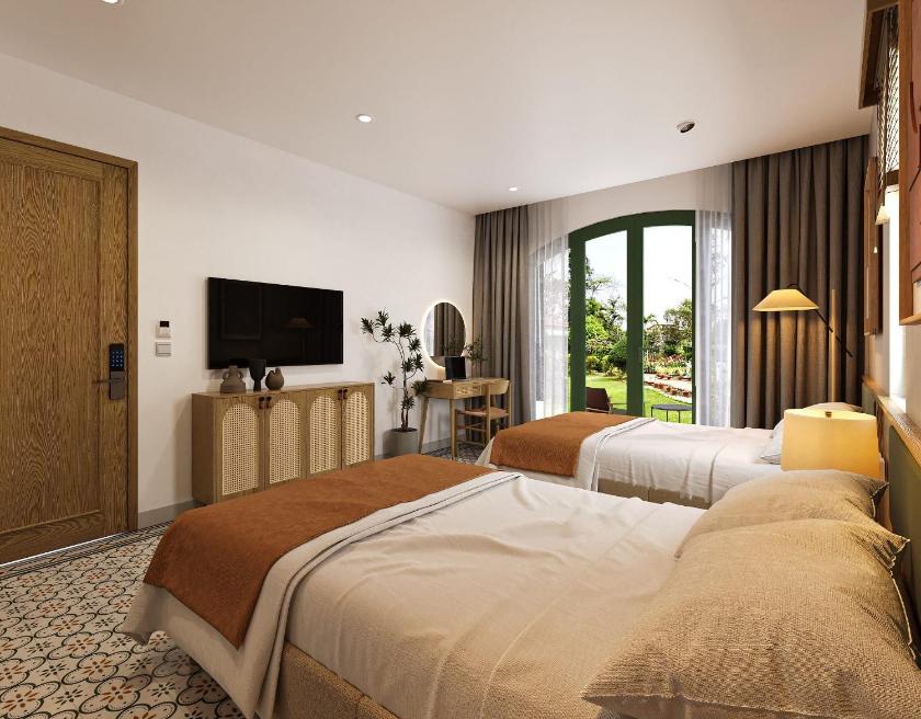 Phòng Deluxe 2 Giường Đơn Nhìn ra Núi