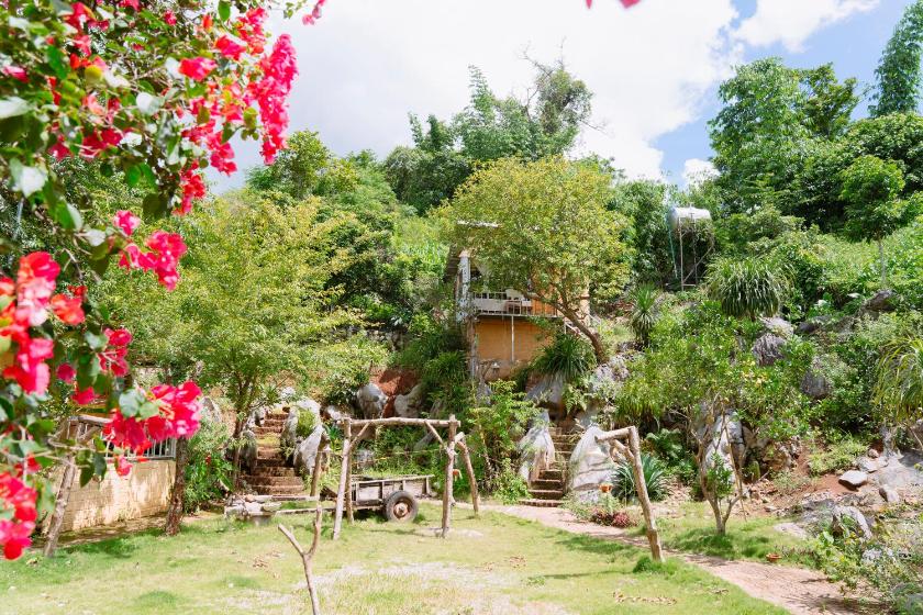 Phòng 4 người nhìn ra vườn