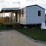 Mobile homes in the Dugny domain campsite in the Loire Valley