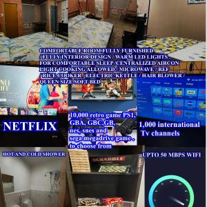 Staycation residences hotel quality transient Netflix wifi international cable tv hi speed fiber internet sanitize