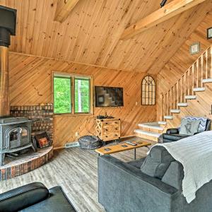 Near Snowmobiling! Riverfront Traverse City Cabin