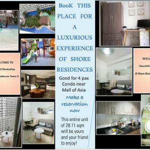 Shore Residences 1BR Balcony, 3beds with massager and Prime Video