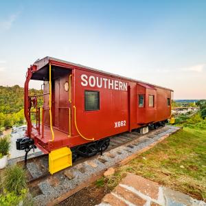 James Station Train Caboose with River Views