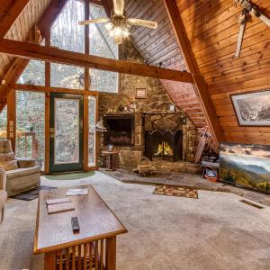 Mountain Springs Chalet- A Romantic Smoky Mountain Escape - Private Original A-Frame Chalet - access to Buckberry Creek, Mature Hardwood Forest, very close to Ober Gatlinburg, the Great Smoky Mountains National Park, and Downtown Gatlinburg in the Smokies