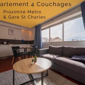 Appartement 5 couchages Gare St Charles/Joliette