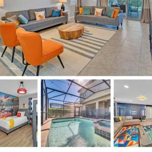Contemporary Villa close to Clubhouse Star Wars Cars and Disney Princess Rooms Huge Pool Game Room with Theatre