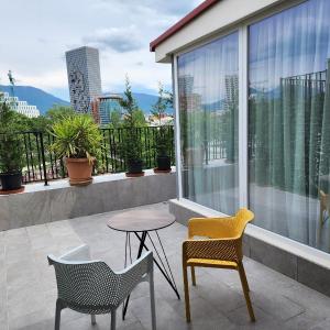 Penthouse with a city view