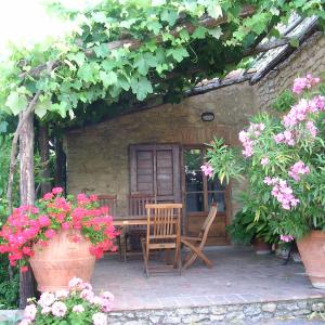 PERGOLA at Le Pietraie a cottage with many flowers