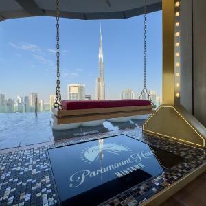 64th floor Skyline Pool with Burj Khalifa View in Paramount Hotel Midtown
