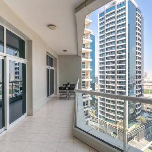 Vogue Vacation Homes, Al Fahad Tower, Al Barsha Heights near Mall of The Emirates, Walking Distance to DIC Metro Station, Two Bedroom Apartment with Balcony and Access to all Amenities
