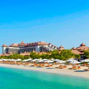 Palm Jumeirah, Studio, Fantastischer Meer-, Beach- und Skyline Blick, Strand