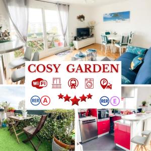 - Le COSY GARDEN - Proche RER A et E - Paris Disney - Parking - WIFI- Netflix Gratuit !!!