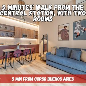 5' from Central Station, with 2 Bedrooms
