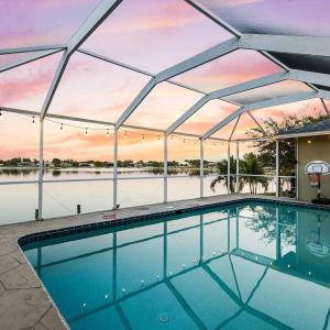 Seabreeze Oasis Lakefront Home has 2 ensuites and heated pool
